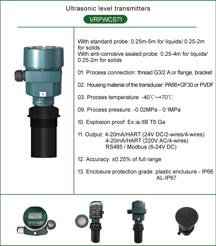 Corrosion Proof Ultrasonic fuel Level sensor